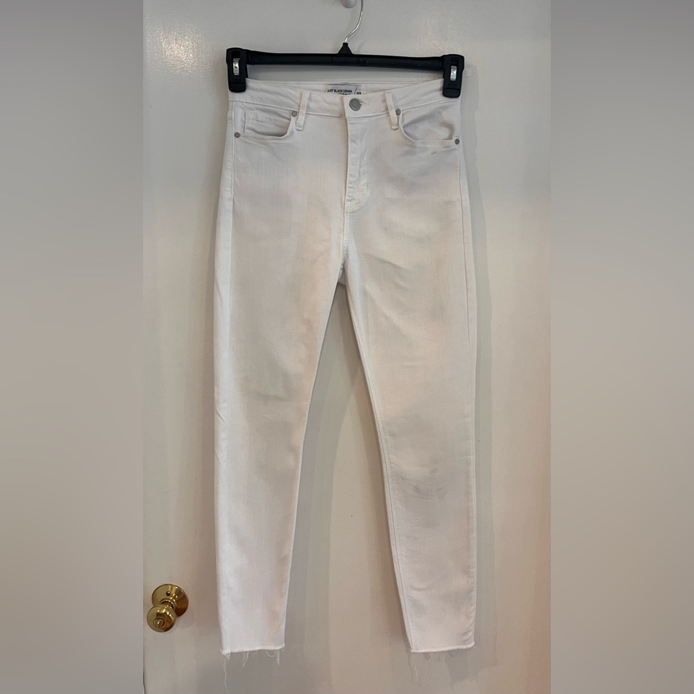 Just Black Denim Skinny White Jeans